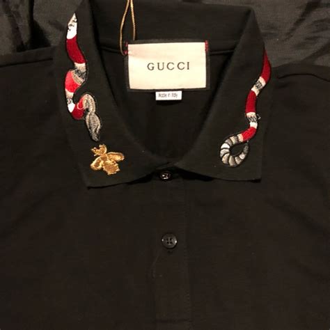 fake gucci collar shirt|gucci polo snake collar.